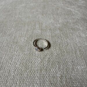 Moonstone and topaz sterling silver ring size 7